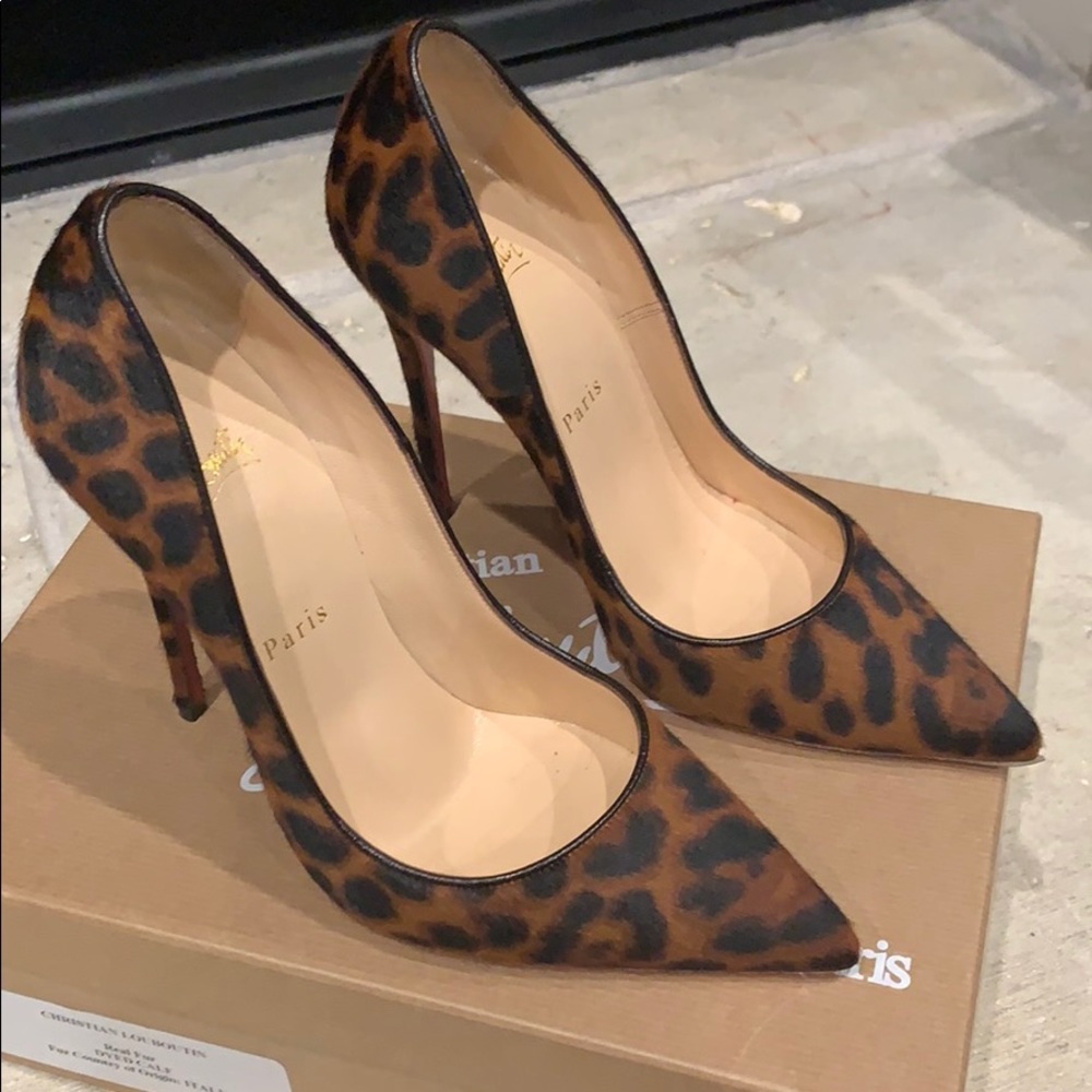 Christian Louboutin leopard heel